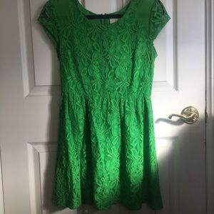 Urban outfitter lime green lace dress